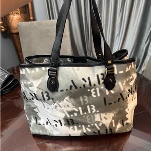 L.A.M.B. Black and Gray Patterned Tote